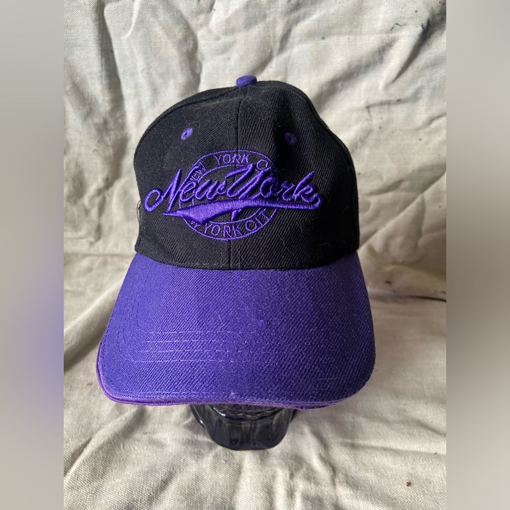 Purple and Black New York Cap